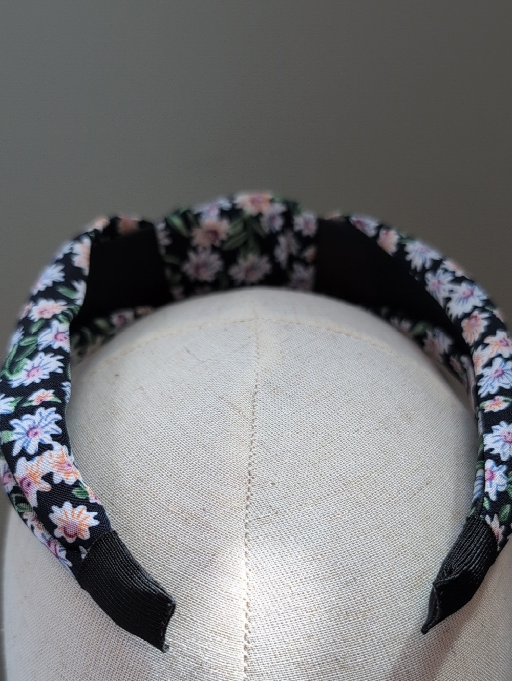 Floral Knot Headband - Navy Blue And Pink - Picture 4 of 4